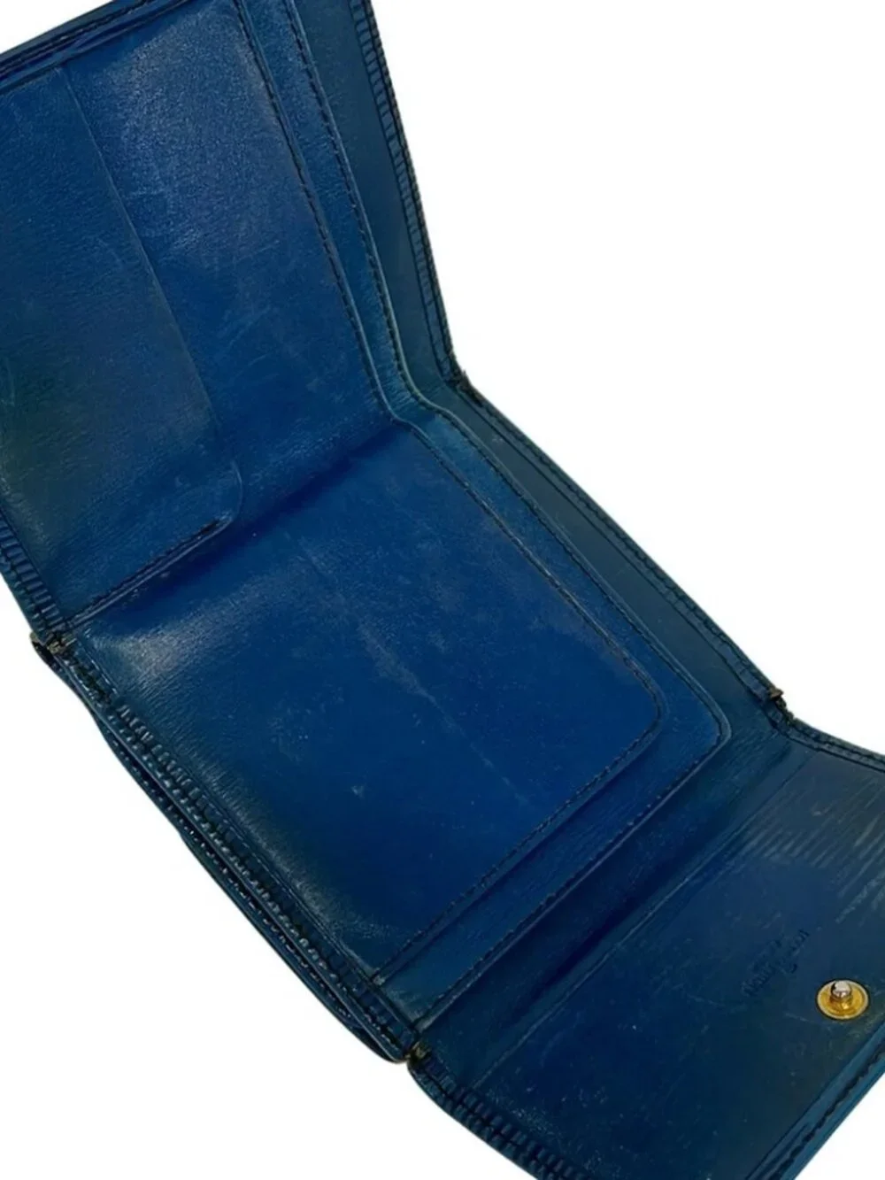 LOUIS VUITTON Porte Monnaie Billets Cartes Credit M63485 Toledo Blue Epi